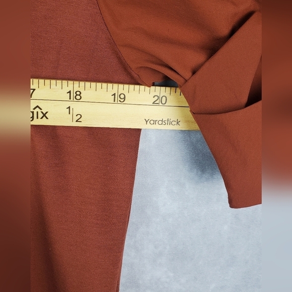 Athleta Hybrid Harlow Cotton Chocolate‎ Brown Short Sleeve Women's Tee Size SP - Picture 7 of 10